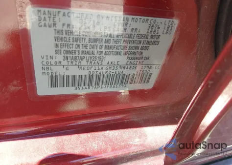 2018 Nissan Sentra Sr из США, поврежденный, VIN 3N1AB7AP1JY251591